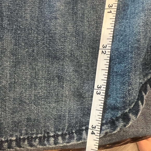 Madewell Dress Womens Long Sleeve Chambray Button Up Sheath Blue Size L - Picture 8 of 8